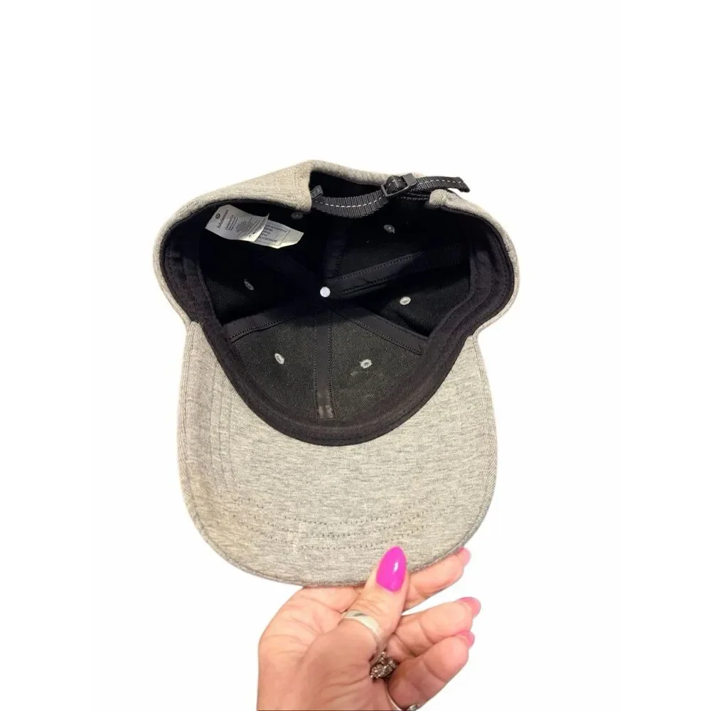 Lululemon Athletica Grey Unstructured Baseball Cap Dad Hat Adjustable Strap